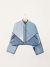 The Kaira Cropped Denim Jacket - Medium