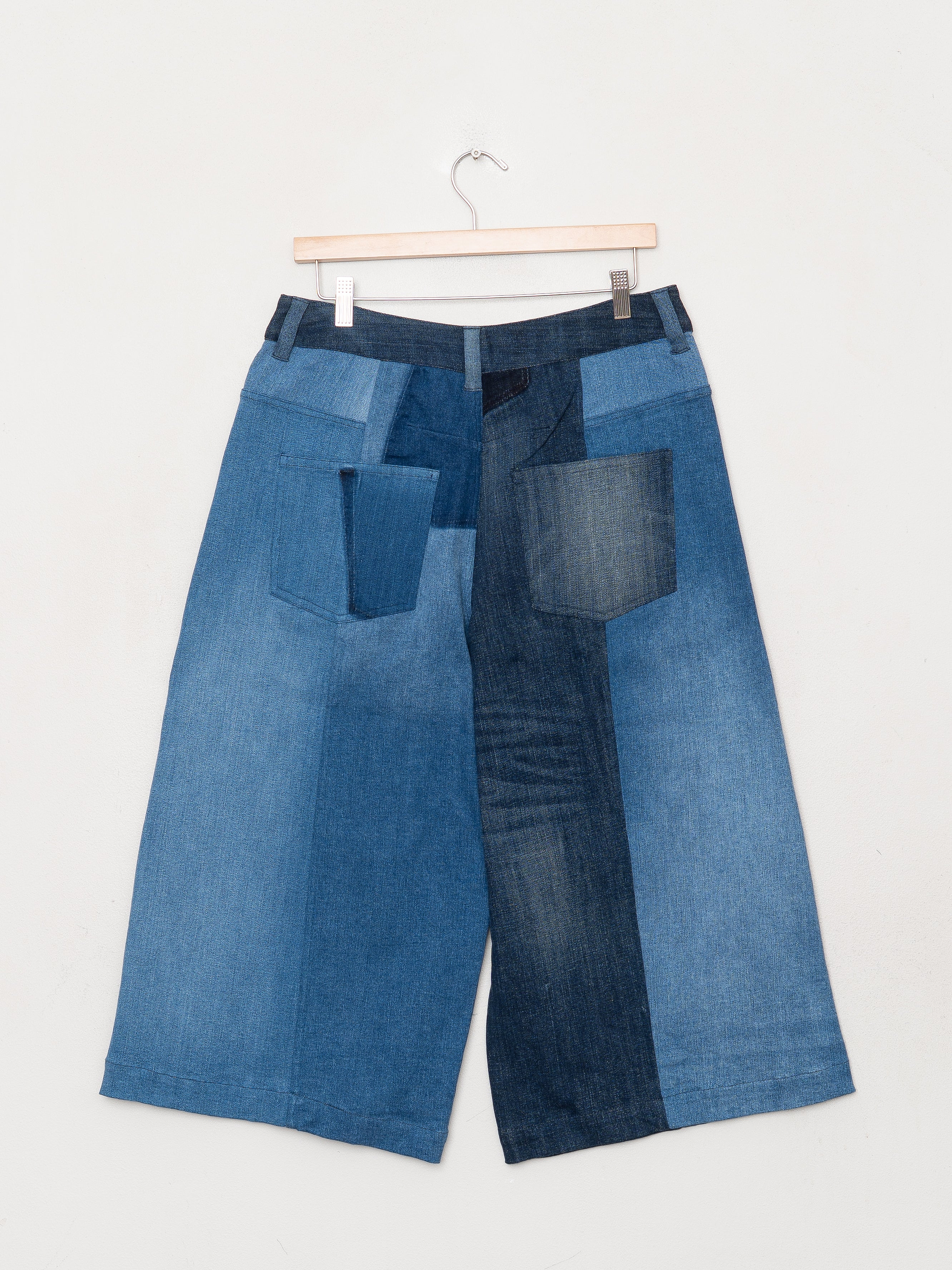The Bindu Denim Bermuda Culotte Pant - Large