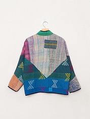 The Ladhiya Petite Quilted Patchwork Kantha Jacket
