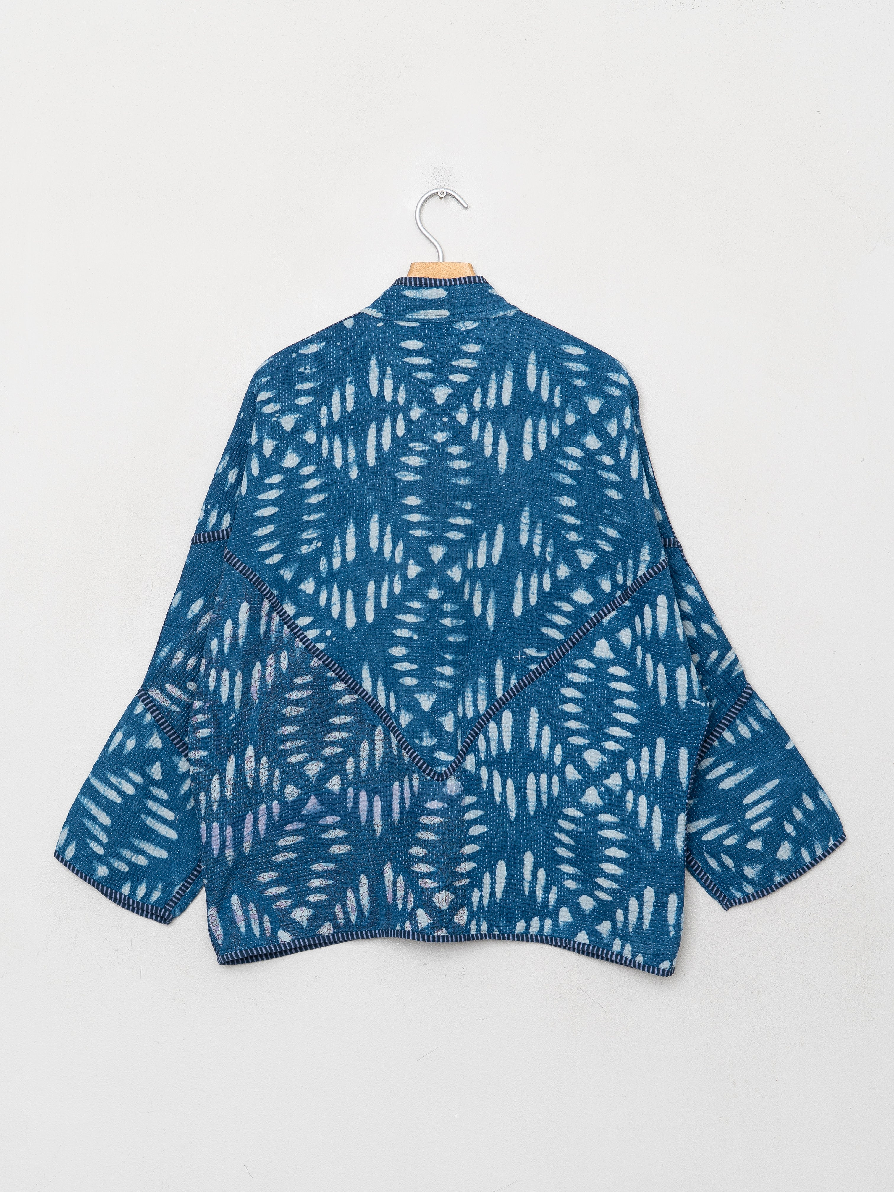 The Ladhiya Quilted Indigo Kantha Jacket Wholesale