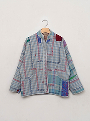The Ladhiya Quilted Patchwork Kantha Jacket