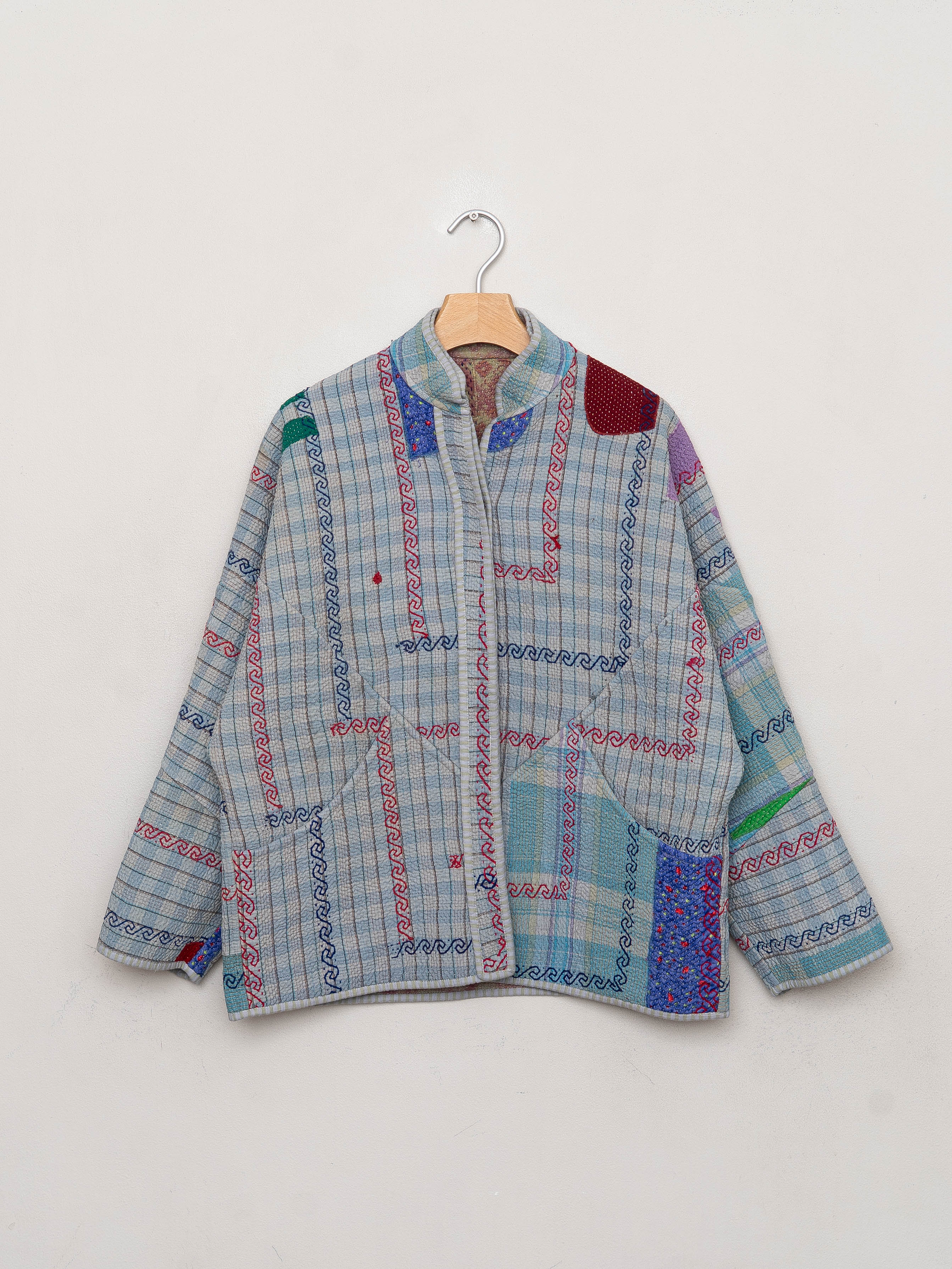 The Ladhiya Quilted Patchwork Kantha Jacket