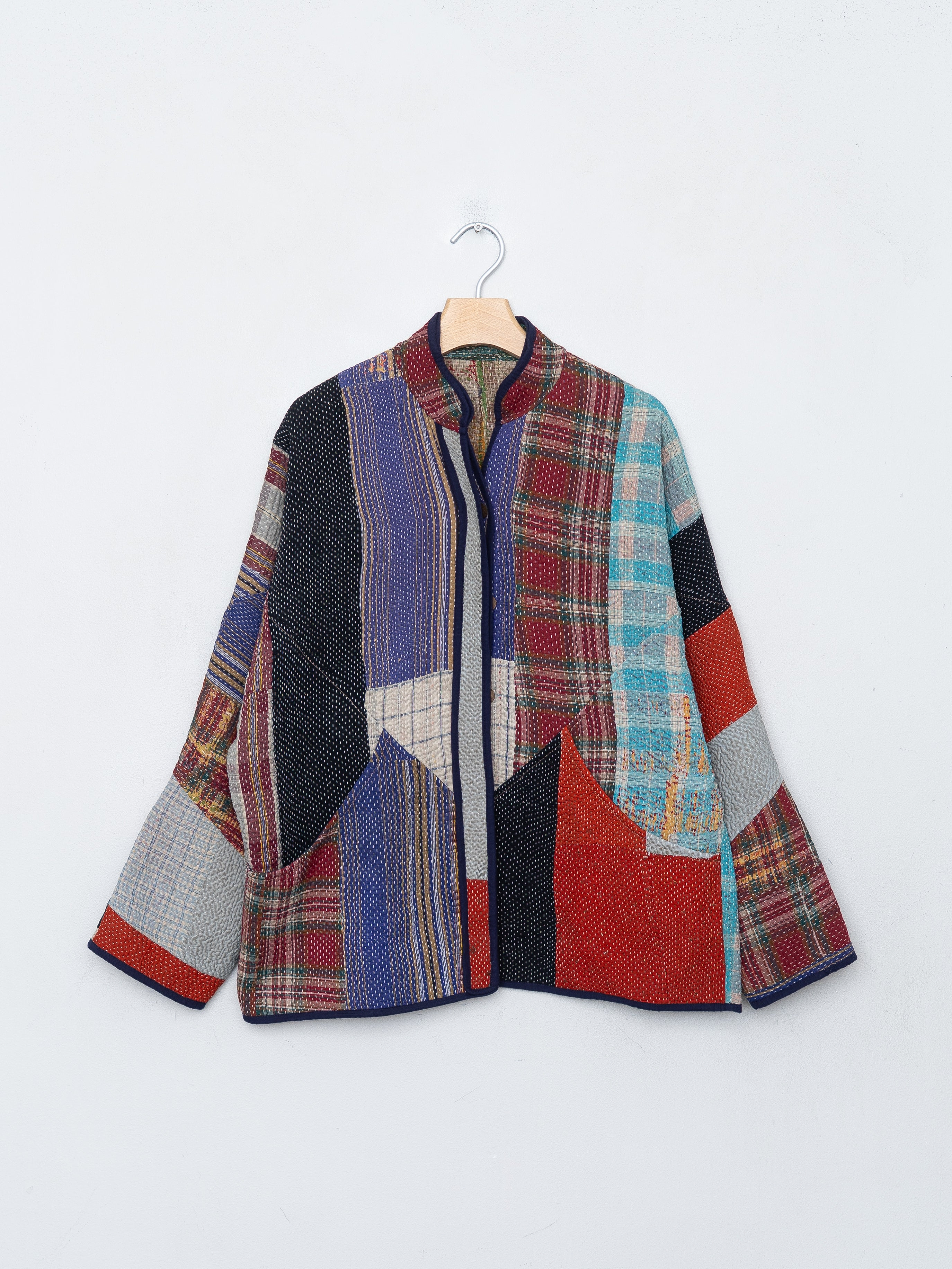 The Ladhiya Quilted Patchwork Kantha Jacket
