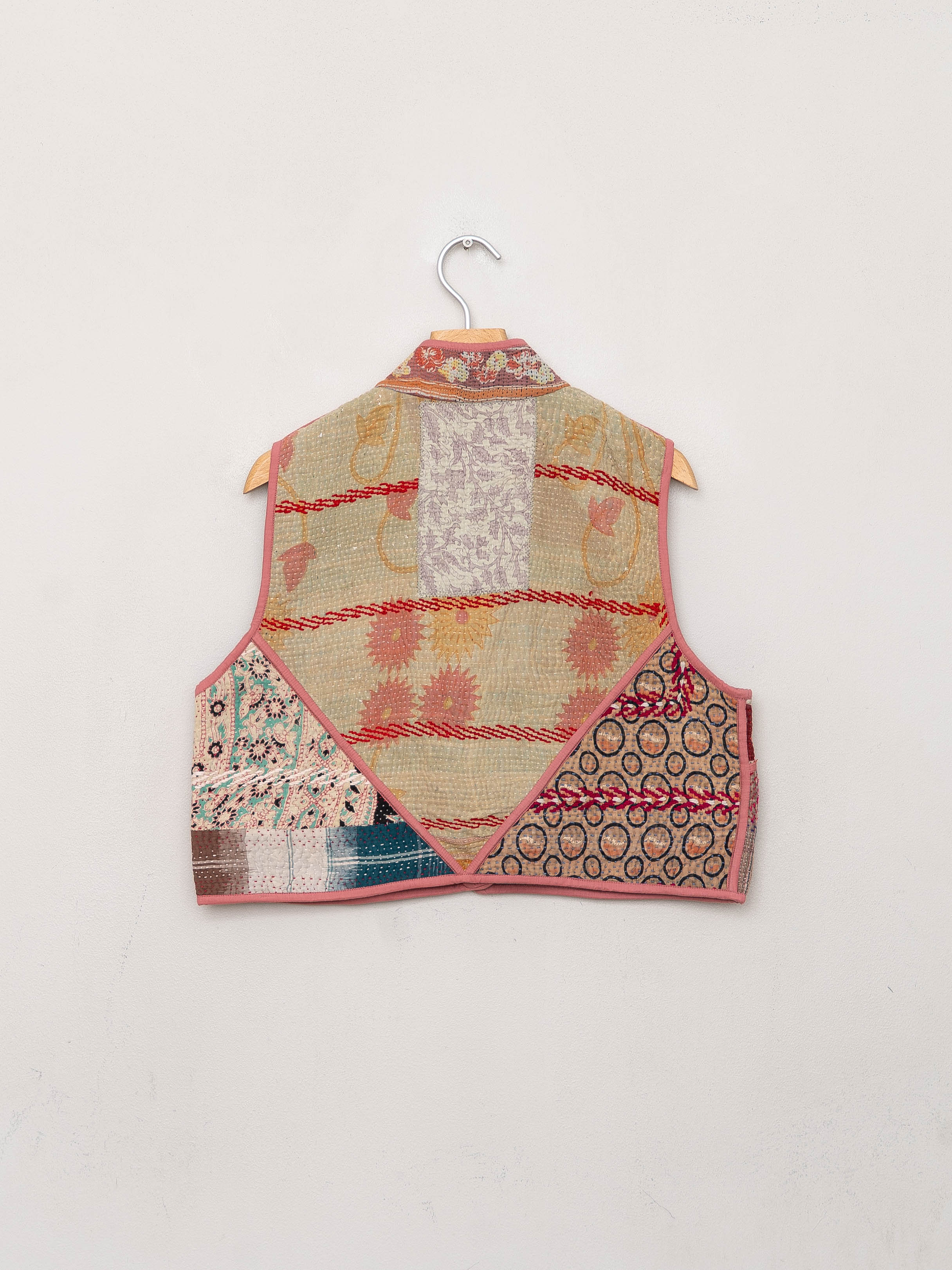 The Kaira Quilted Patchwork Kantha Vest