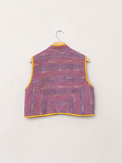 The Kaira Quilted Patchwork Kantha Vest