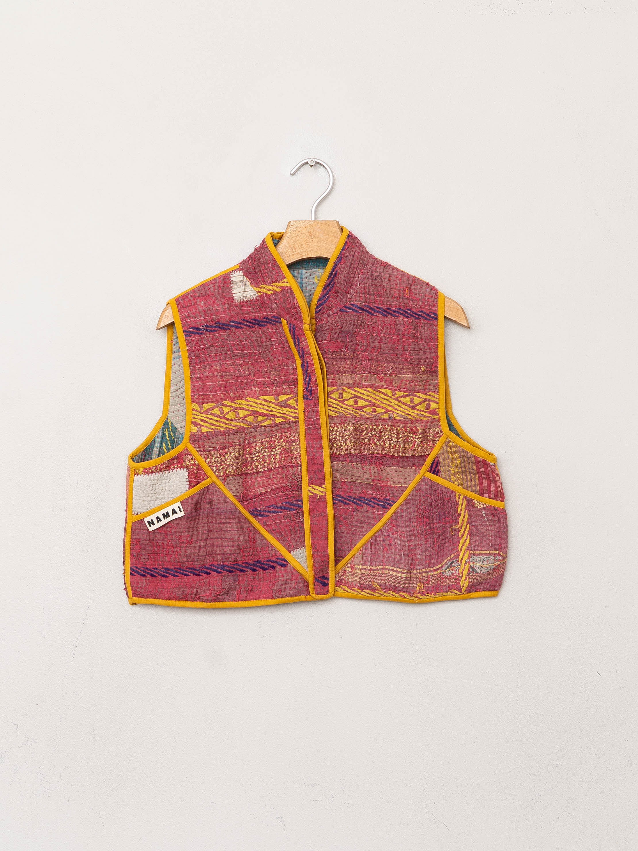 The Kaira Quilted Patchwork Kantha Vest