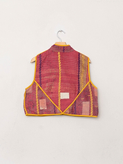 The Kaira Quilted Patchwork Kantha Vest