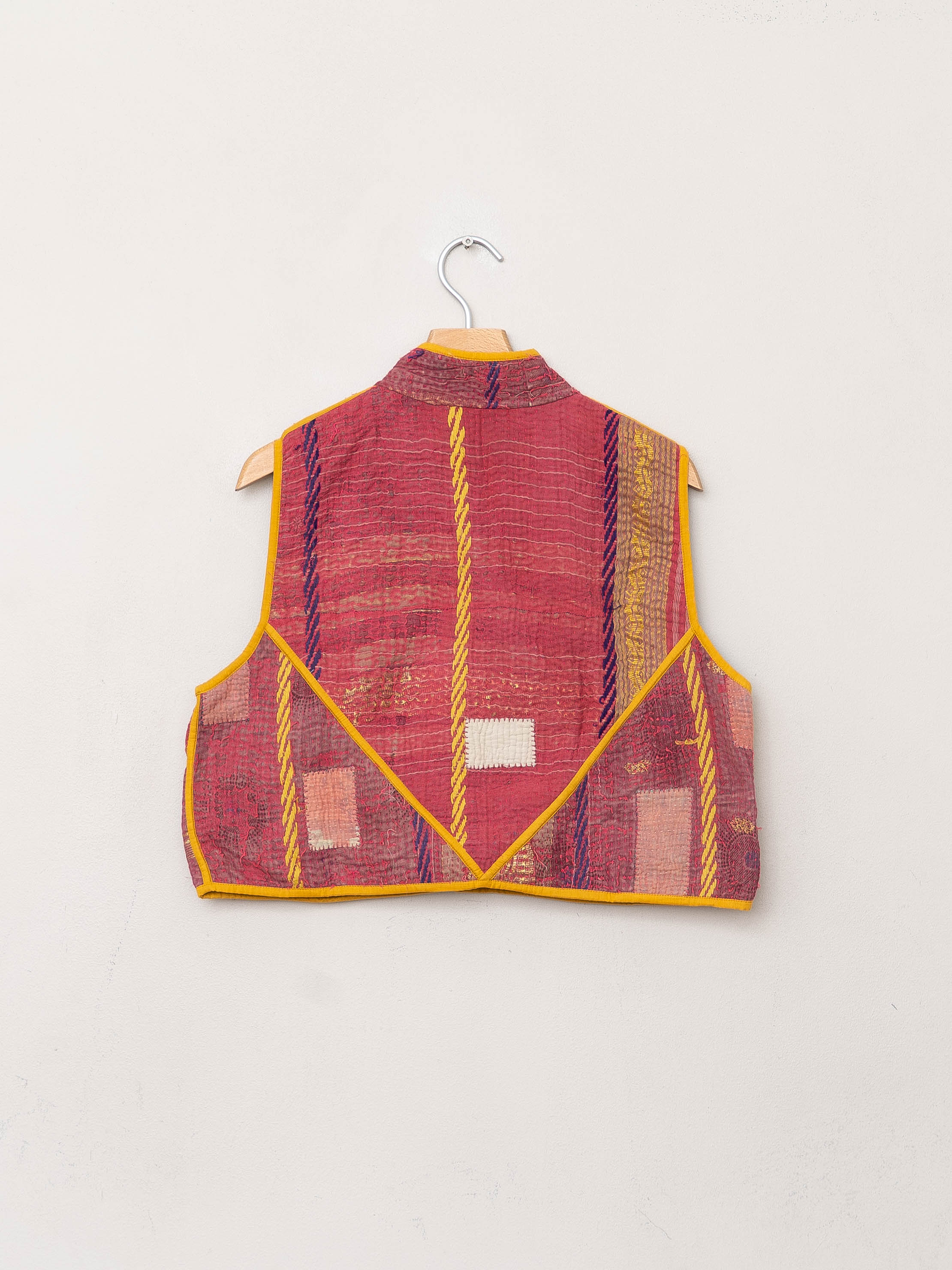 The Kaira Quilted Patchwork Kantha Vest