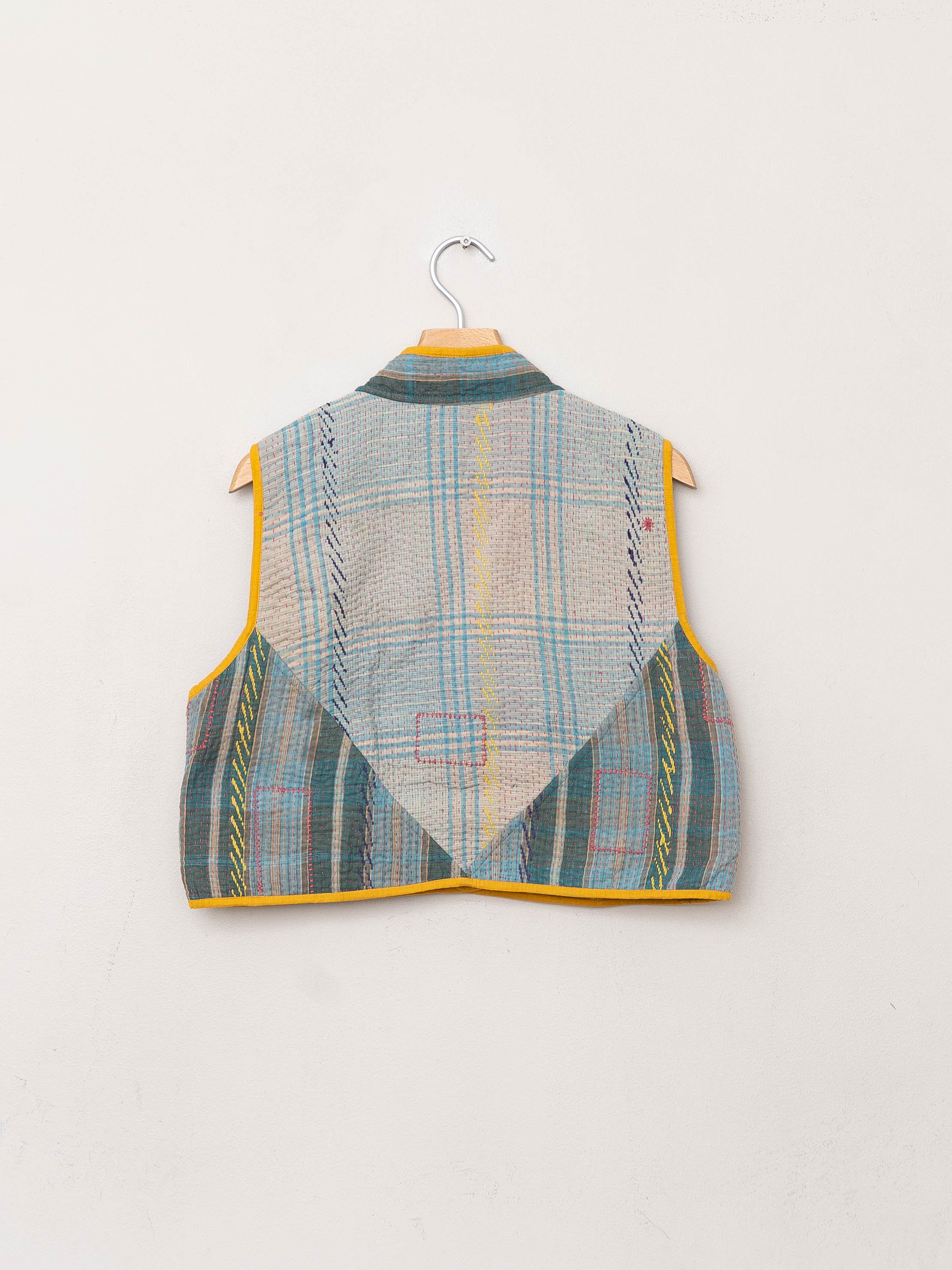 The Kaira Quilted Patchwork Kantha Vest