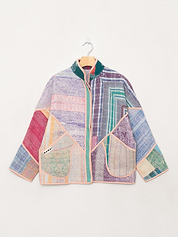 The Ladhiya Petite Quilted Patchwork Kantha Jacket