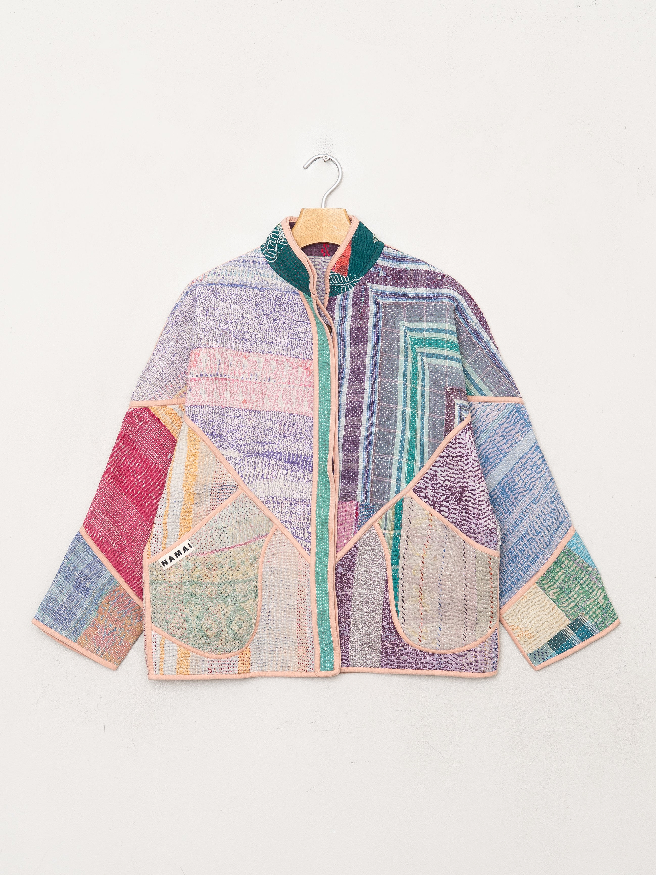 The Ladhiya Petite Quilted Patchwork Kantha Jacket