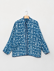 The Ladhiya Quilted Indigo Kantha Jacket Wholesale