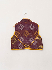 The Kaira Quilted Patchwork Kantha Vest