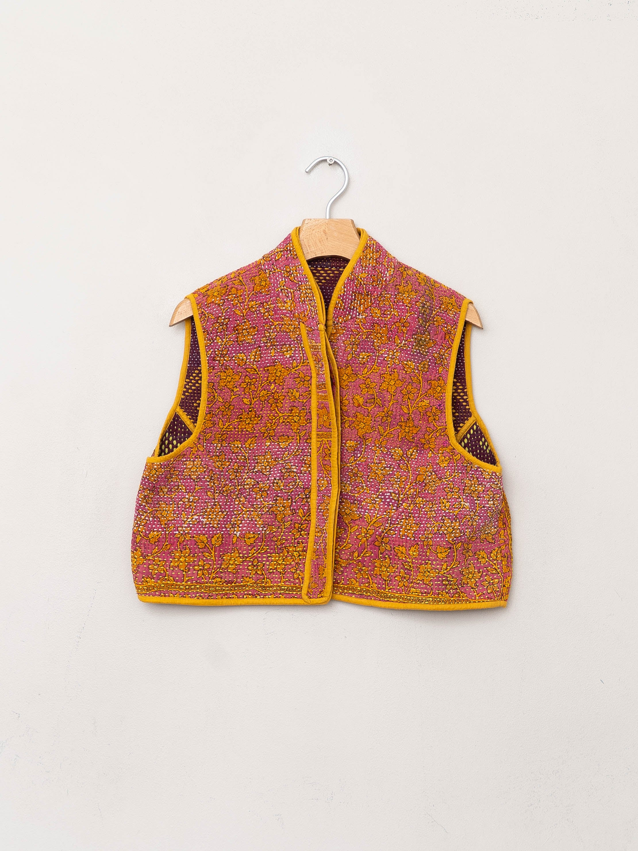 The Kaira Quilted Patchwork Kantha Vest