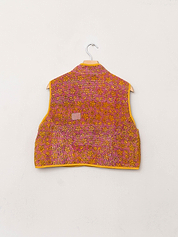 The Kaira Quilted Patchwork Kantha Vest