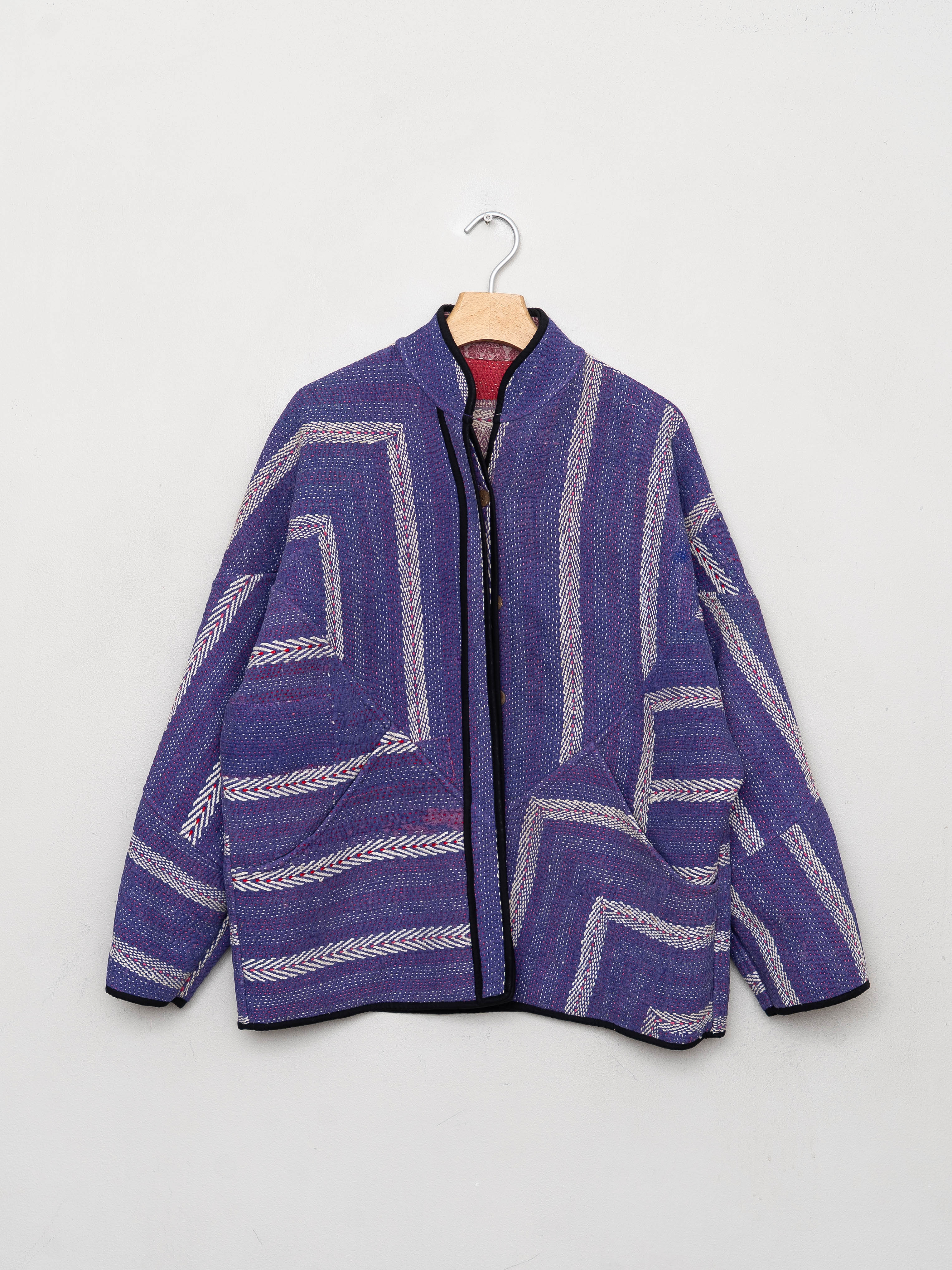 The Ladhiya Quilted Patchwork Kantha Jacket