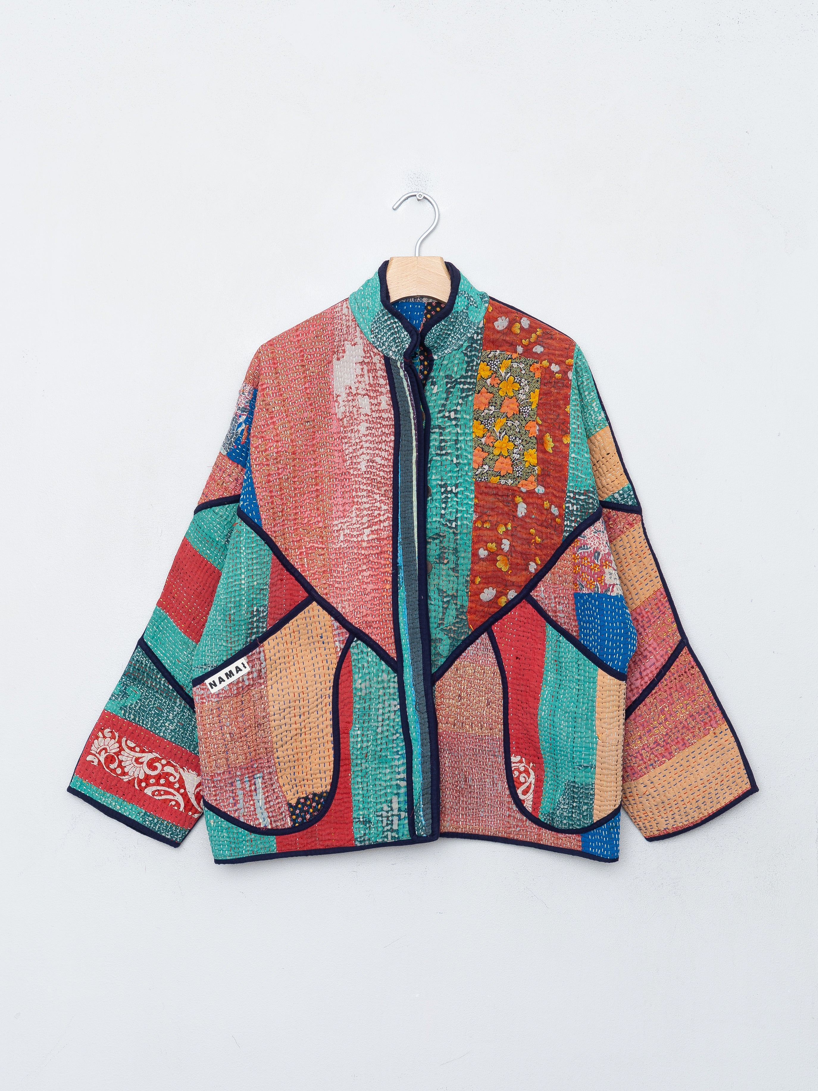 The Ladhiya Quilted Patchwork Kantha Jacket