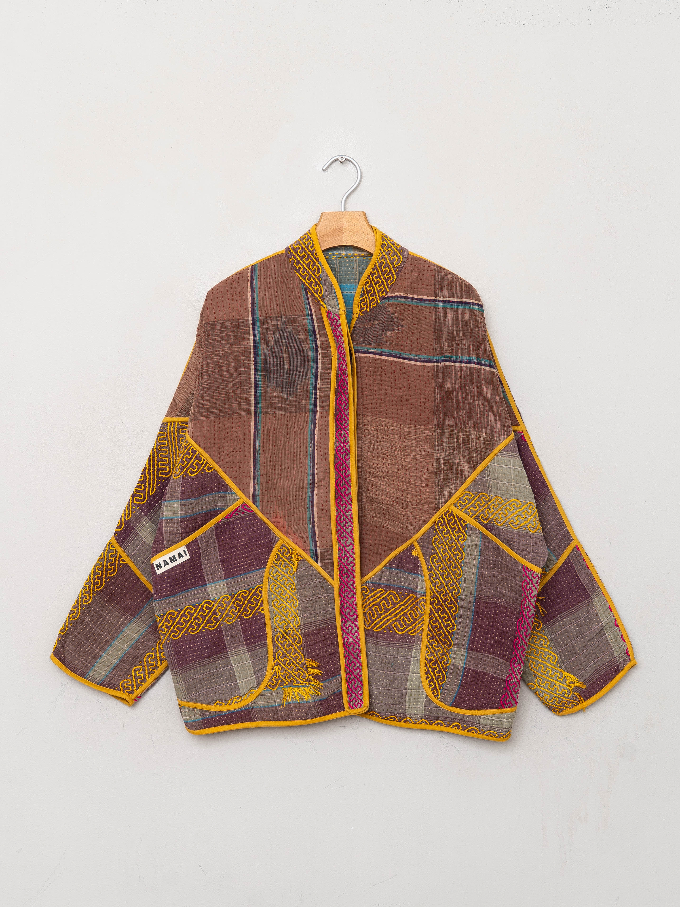The Ladhiya Quilted Patchwork Kantha Jacket