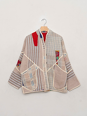 The Ladhiya Quilted Patchwork Kantha Jacket
