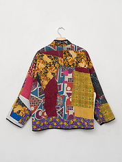 The Ladhiya Quilted Patchwork Kantha Jacket