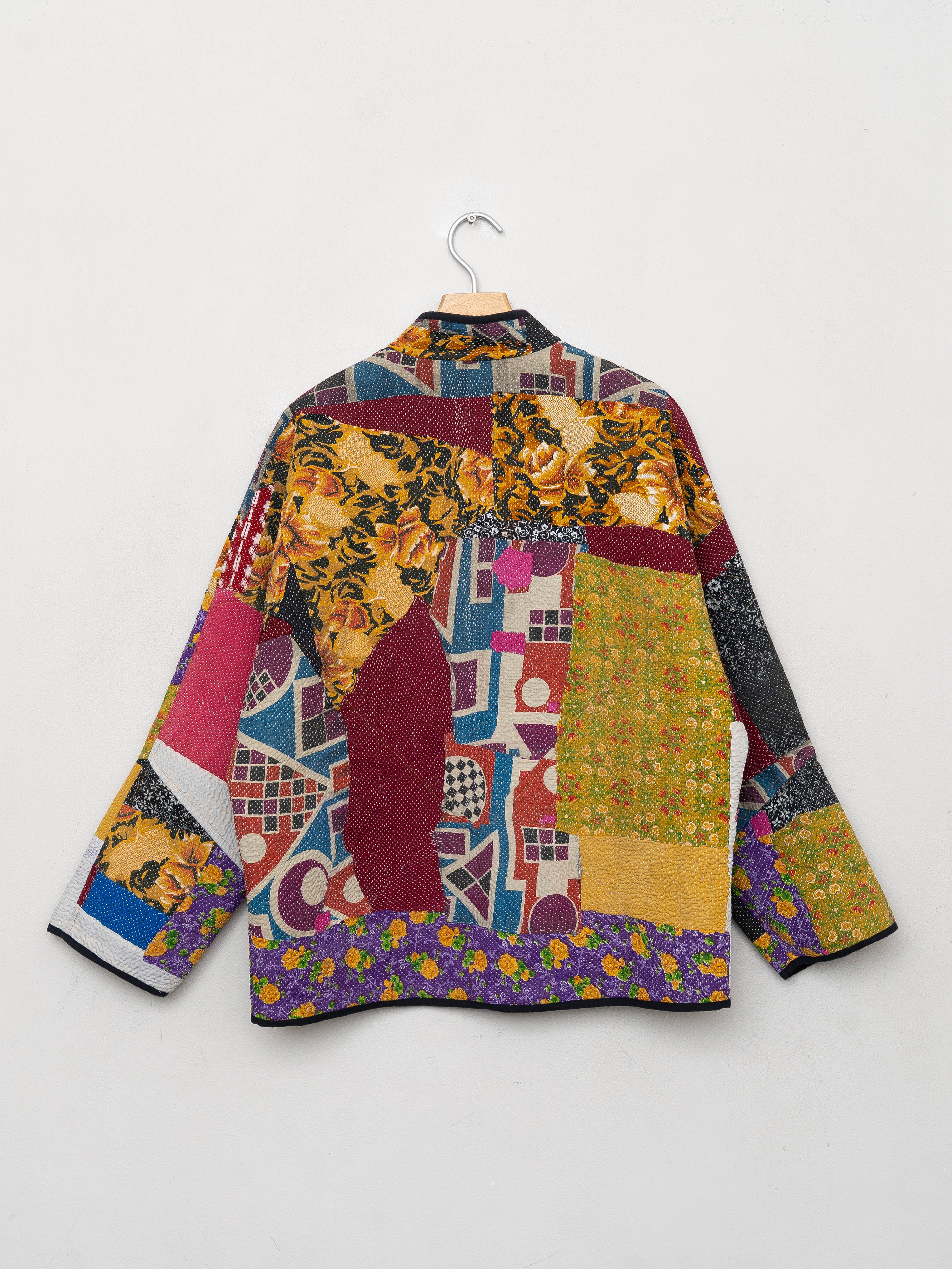 The Ladhiya Quilted Patchwork Kantha Jacket