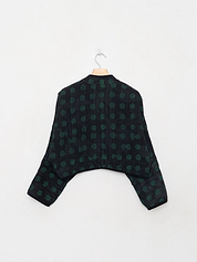 The Kaira Cropped Quilted Indigo Kantha Jacket