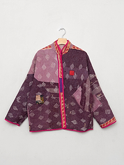 The Ladhiya Quilted Patchwork Kantha Jacket