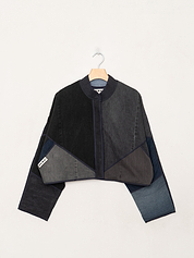 The Kaira Cropped Denim Jacket - Large
