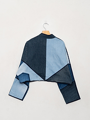 The Kaira Cropped Denim Jacket - Large