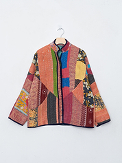 The Ladhiya Quilted Patchwork Kantha Jacket