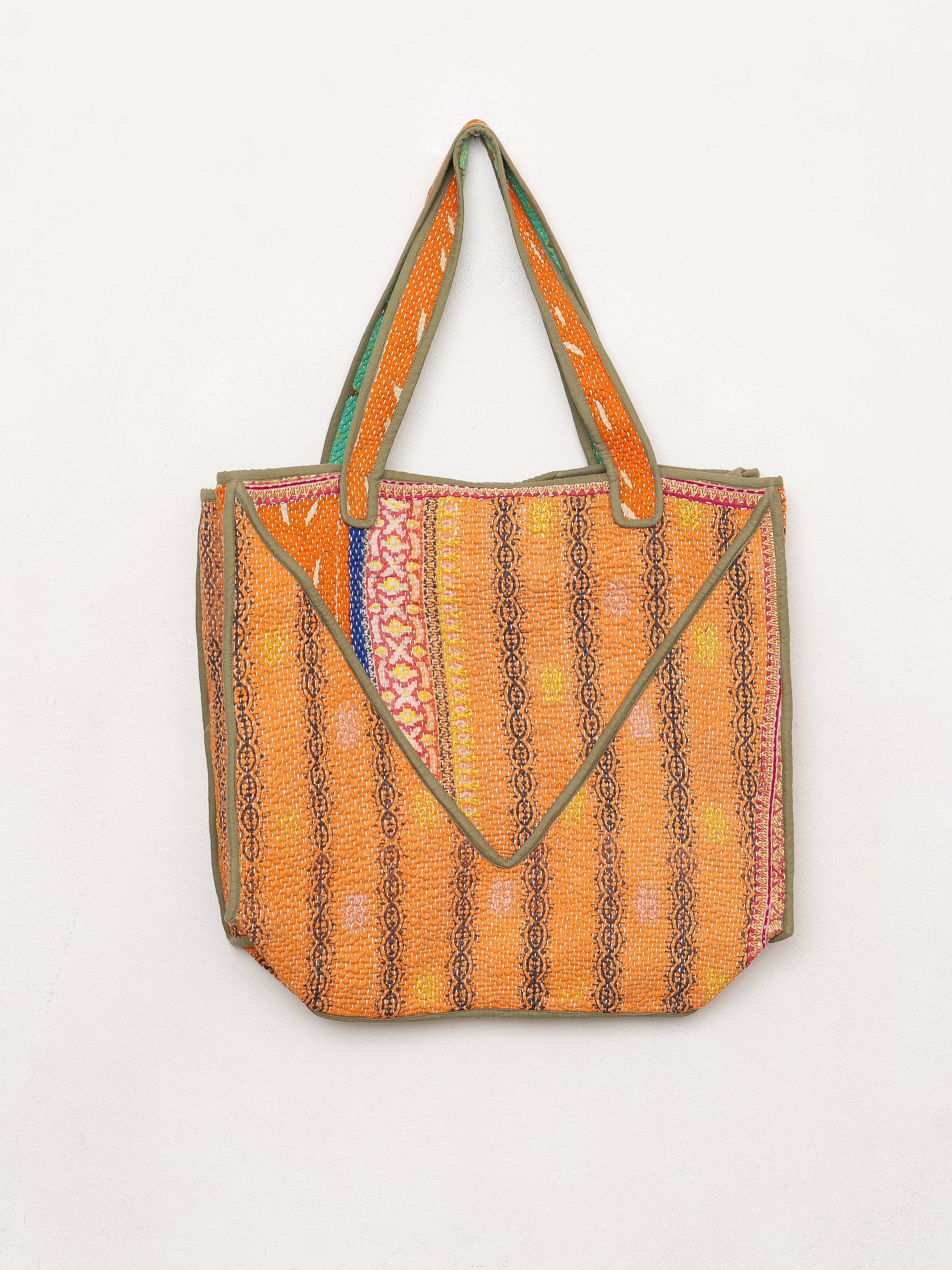 The Raksa Quilted Kantha Bag