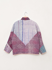 The Ladhiya Petite Quilted Patchwork Kantha Jacket