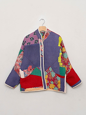 The Ladhiya Quilted Patchwork Kantha Jacket
