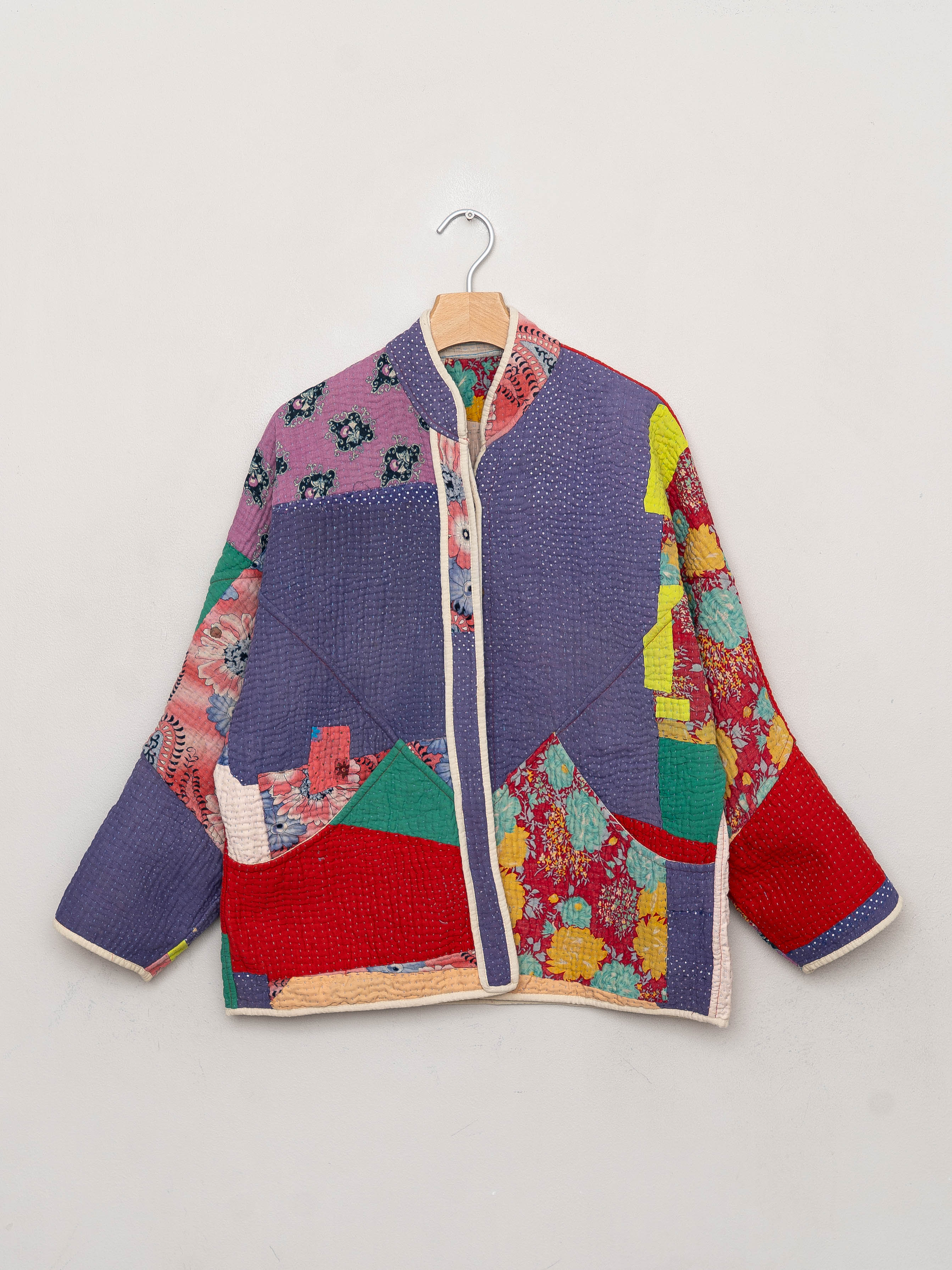 The Ladhiya Quilted Patchwork Kantha Jacket