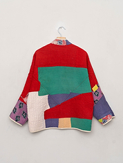 The Ladhiya Quilted Patchwork Kantha Jacket