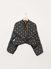 The Kaira Cropped Quilted Indigo Kantha Jacket