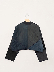 The Kaira Cropped Denim Jacket - Large