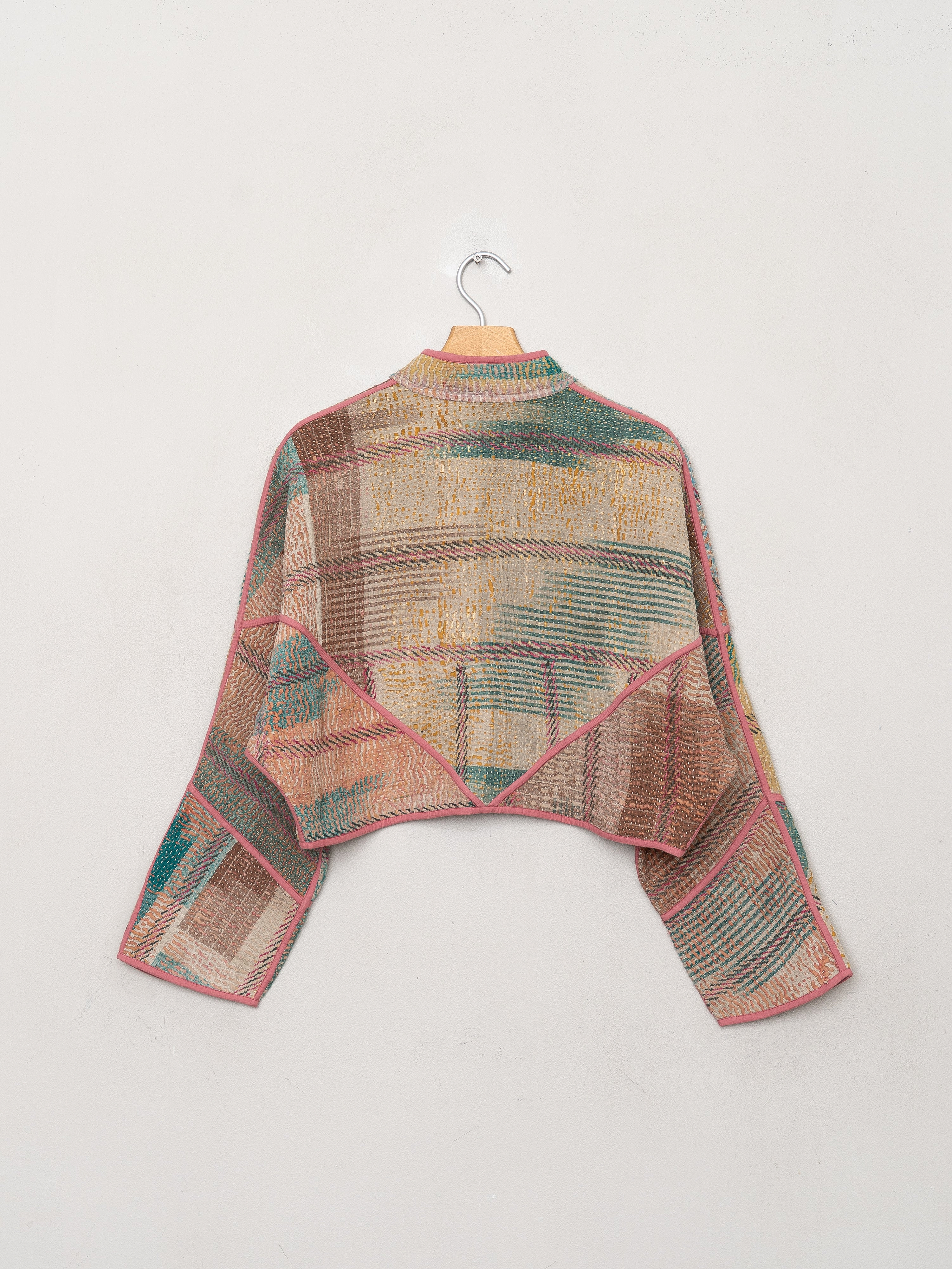 The Kaira Cropped Quilted Patchwork Kantha Jacket Wholesale
