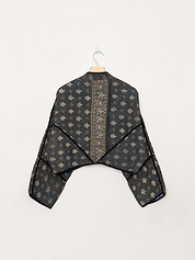 The Kaira Cropped Quilted Indigo Kantha Jacket