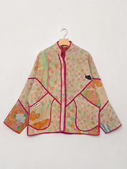 The Ladhiya Quilted Patchwork Kantha Jacket