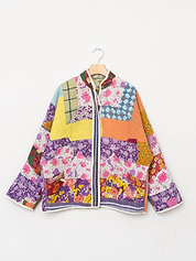 The Ladhiya Quilted Patchwork Kantha Jacket