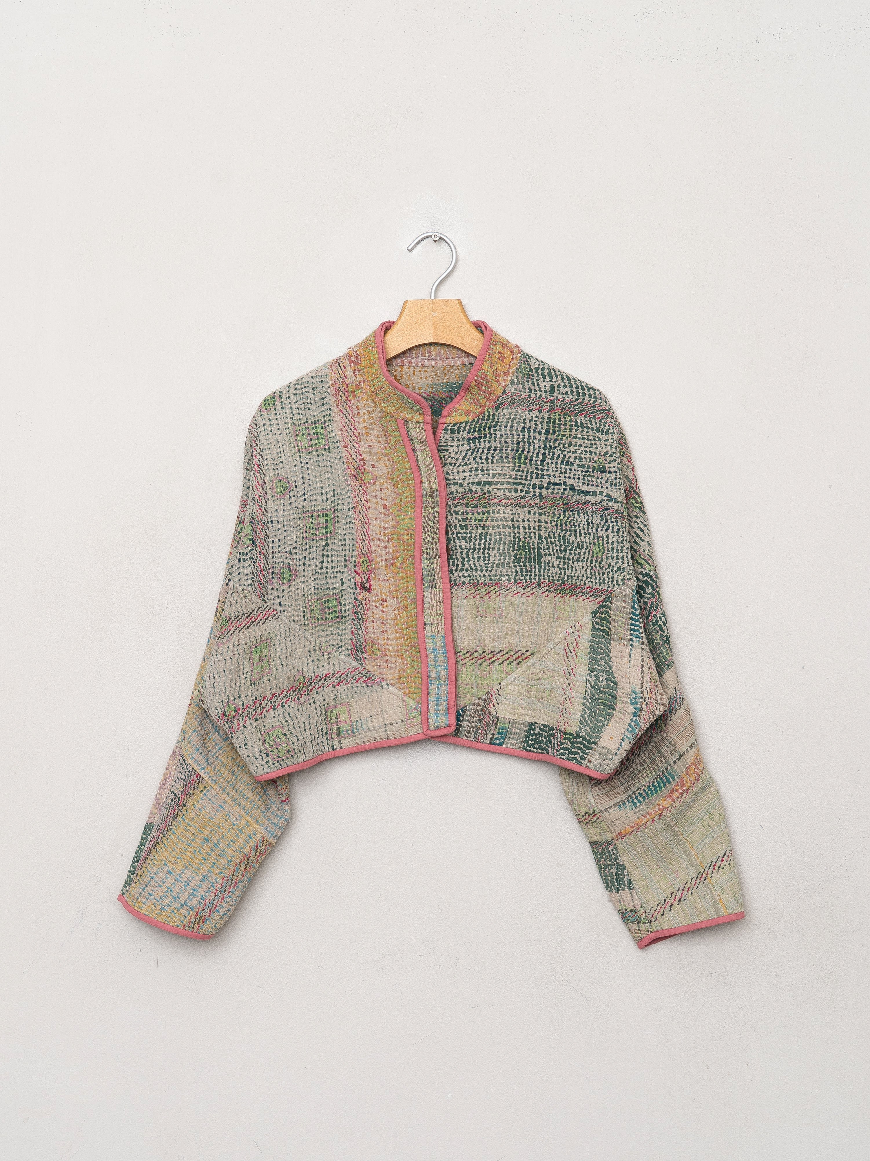 The Kaira Cropped Quilted Patchwork Kantha Jacket Wholesale