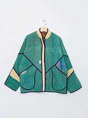 The Ladhiya Quilted Patchwork Kantha Jacket