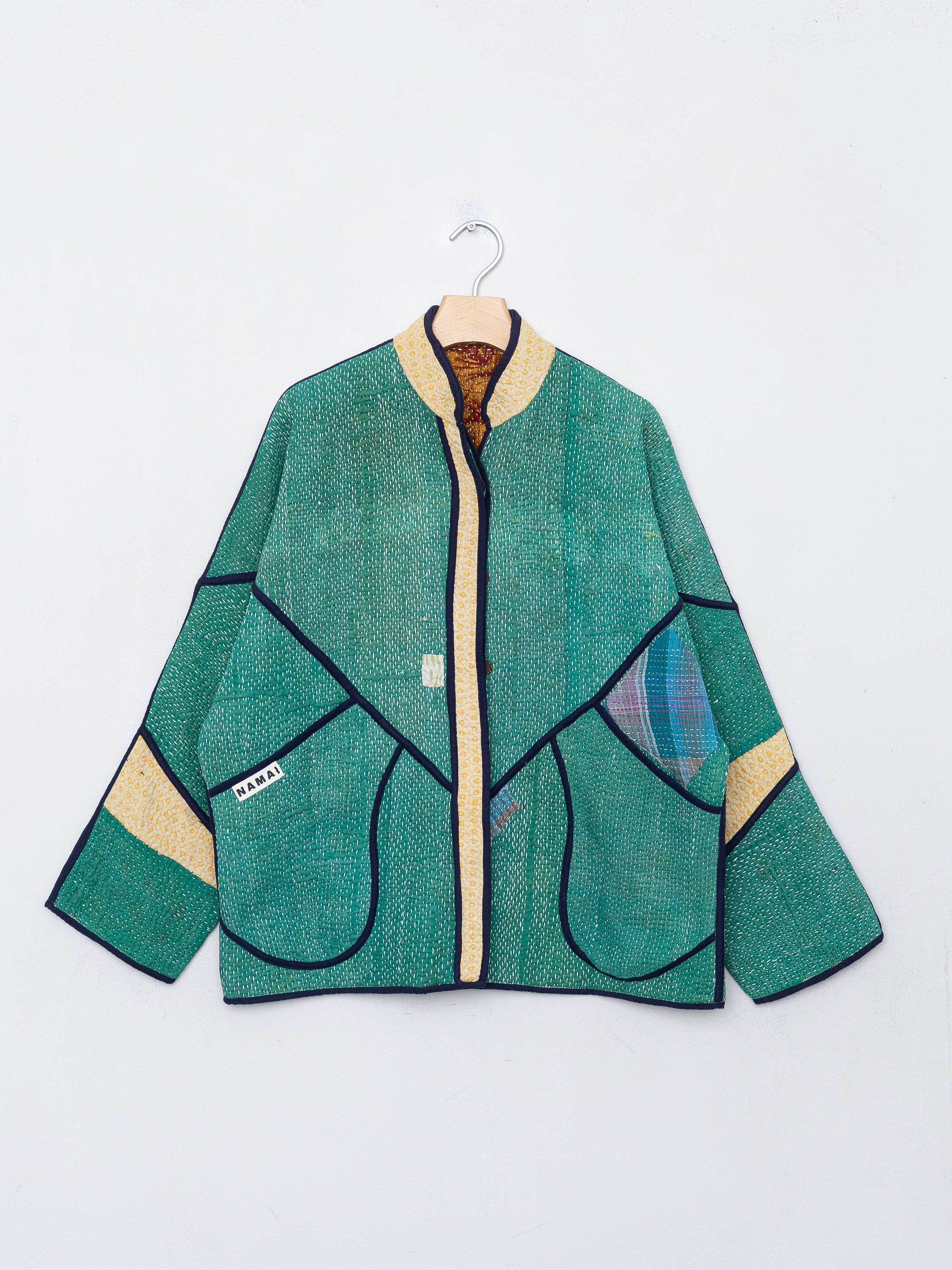 The Ladhiya Quilted Patchwork Kantha Jacket