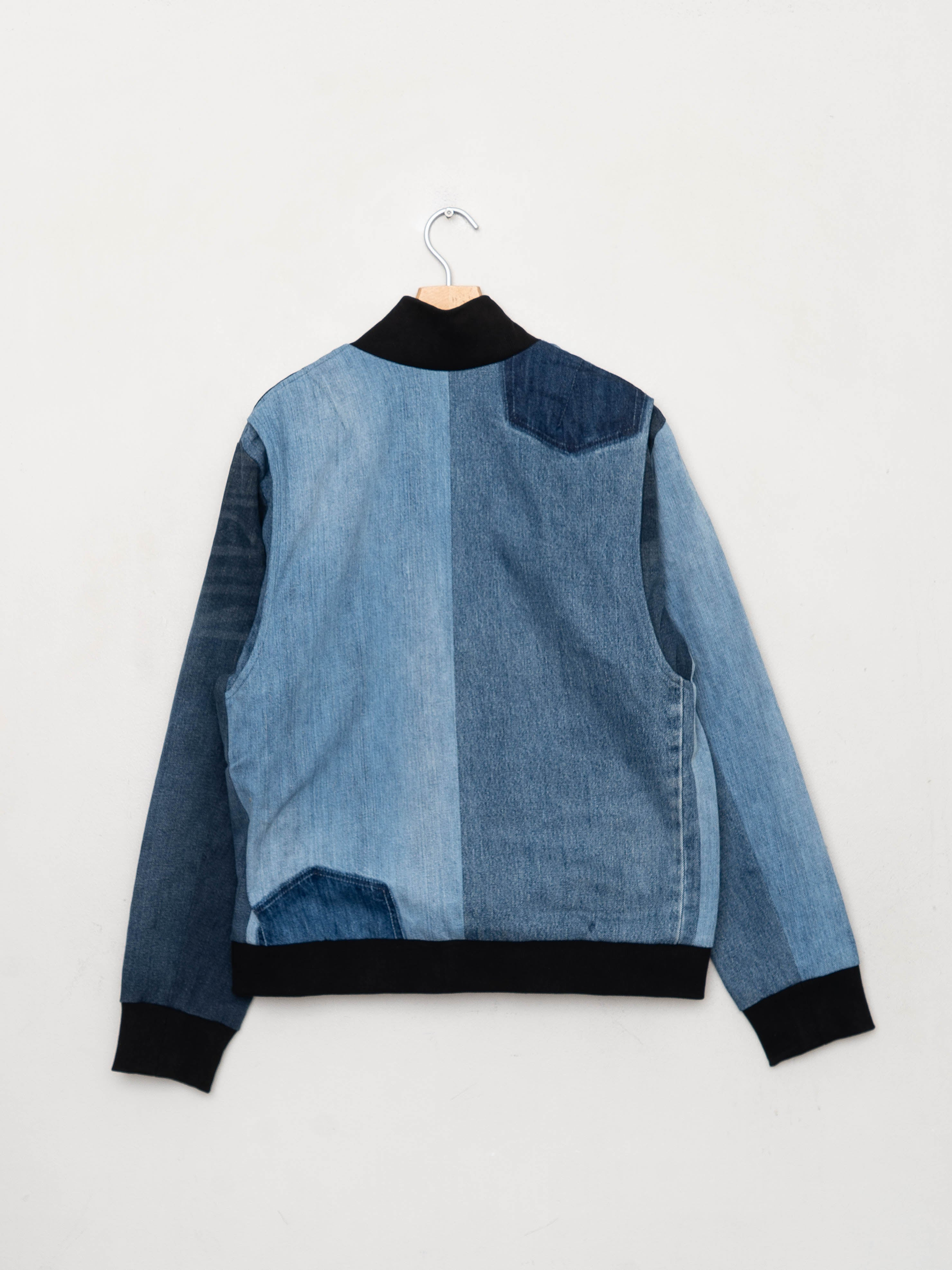 The Veda Denim Bomber Jacket - Large