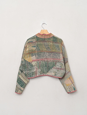 The Kaira Cropped Quilted Patchwork Kantha Jacket Wholesale