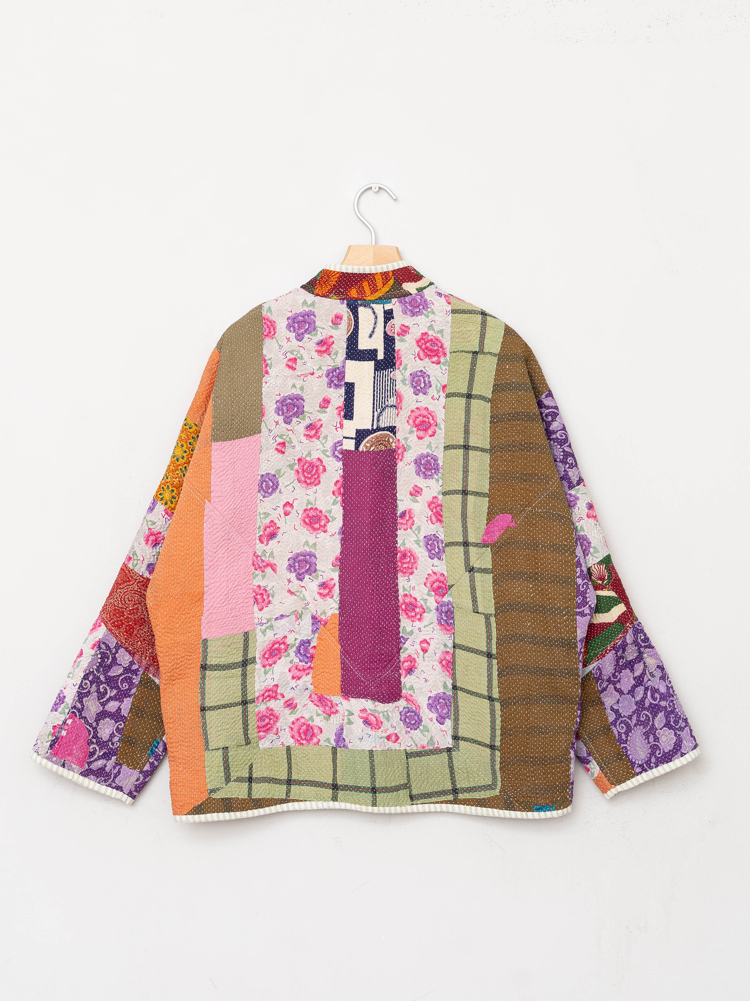 The Ladhiya Quilted Patchwork Kantha Jacket