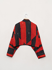 The Kaira Cropped Quilted Patchwork Kantha Jacket