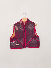 The Kaira Quilted Patchwork Kantha Vest