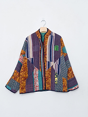 The Ladhiya Quilted Patchwork Kantha Jacket